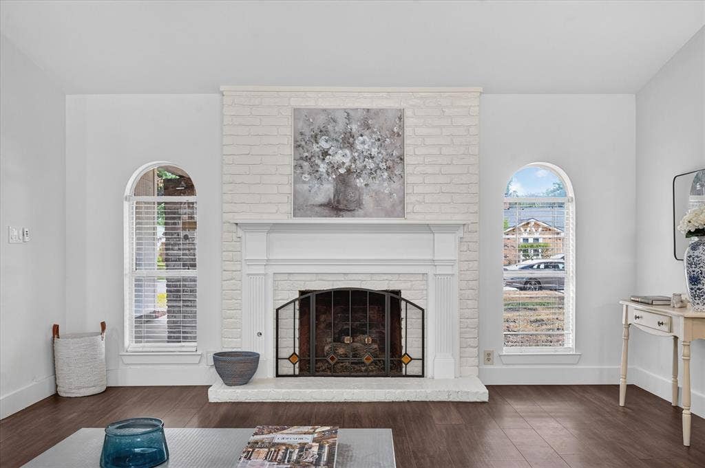 1813 Tulane Drive, Richardson, TX 75081 The mantel makes this fireplace special