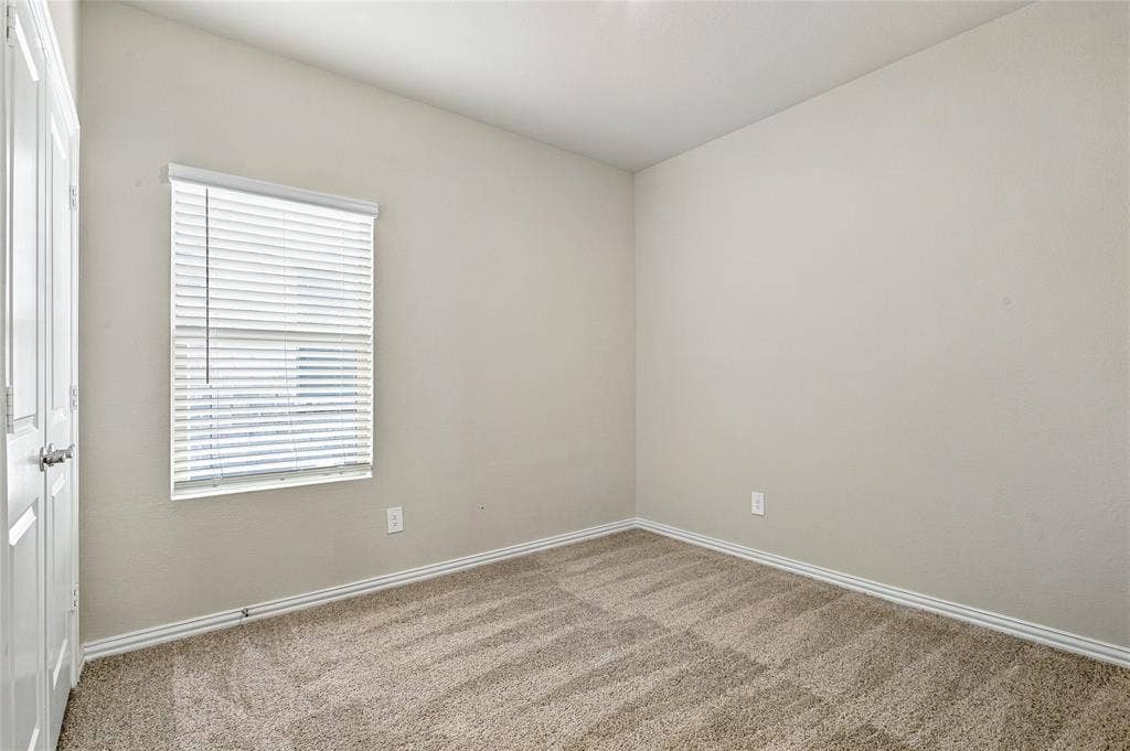 113 Greenbriar Drive, Princeton, TX 75071 Recessed window with white blinds, carpet flooring, and neutral wall paint