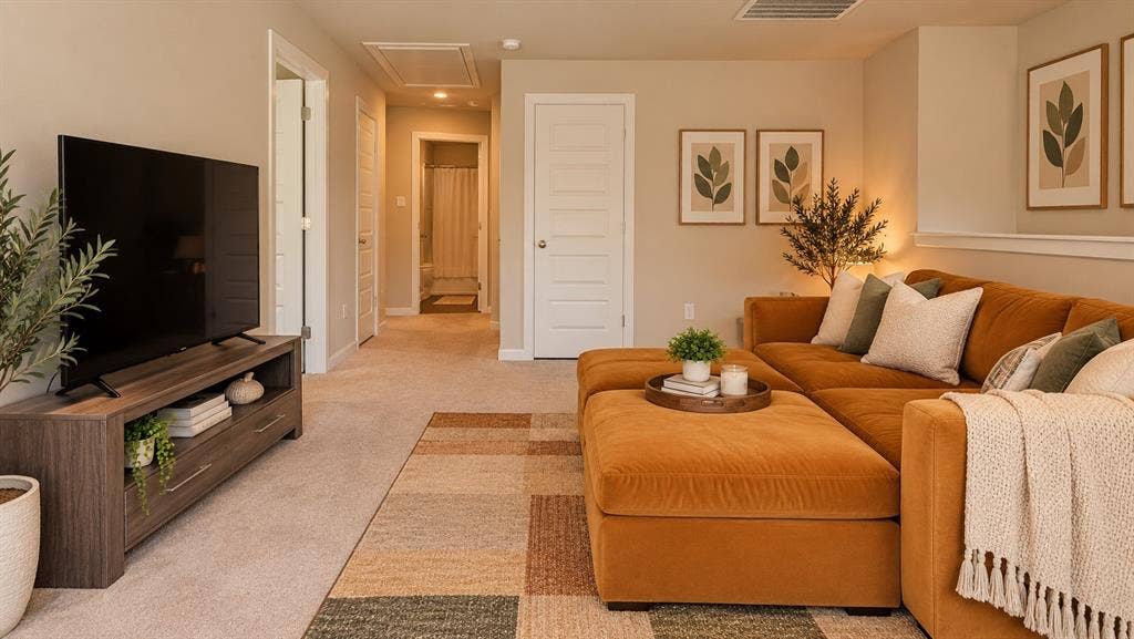 5617 Southern Fern Road, Garland, TX 75043 Carpeted flooring, recessed lighting, and white interior doors
