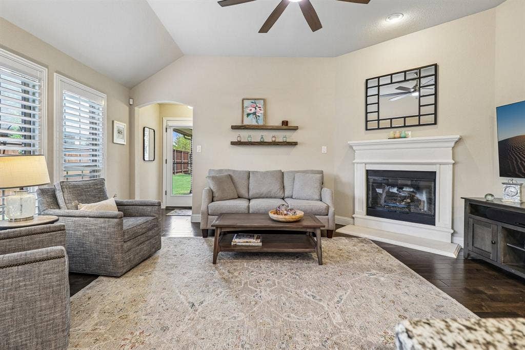 816 Wiltshire Boulevard, Lewisville, TX 75056 Living Room with Fireplace