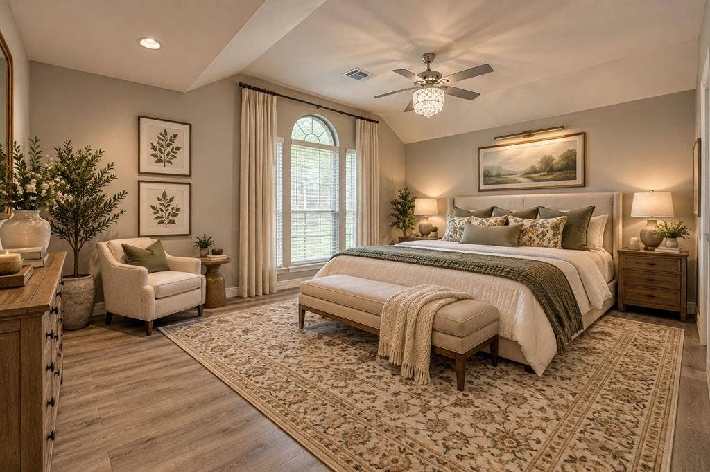 4005 Baywatch Drive, Rowlett, TX 75088 Digitally staged primary bedroom
