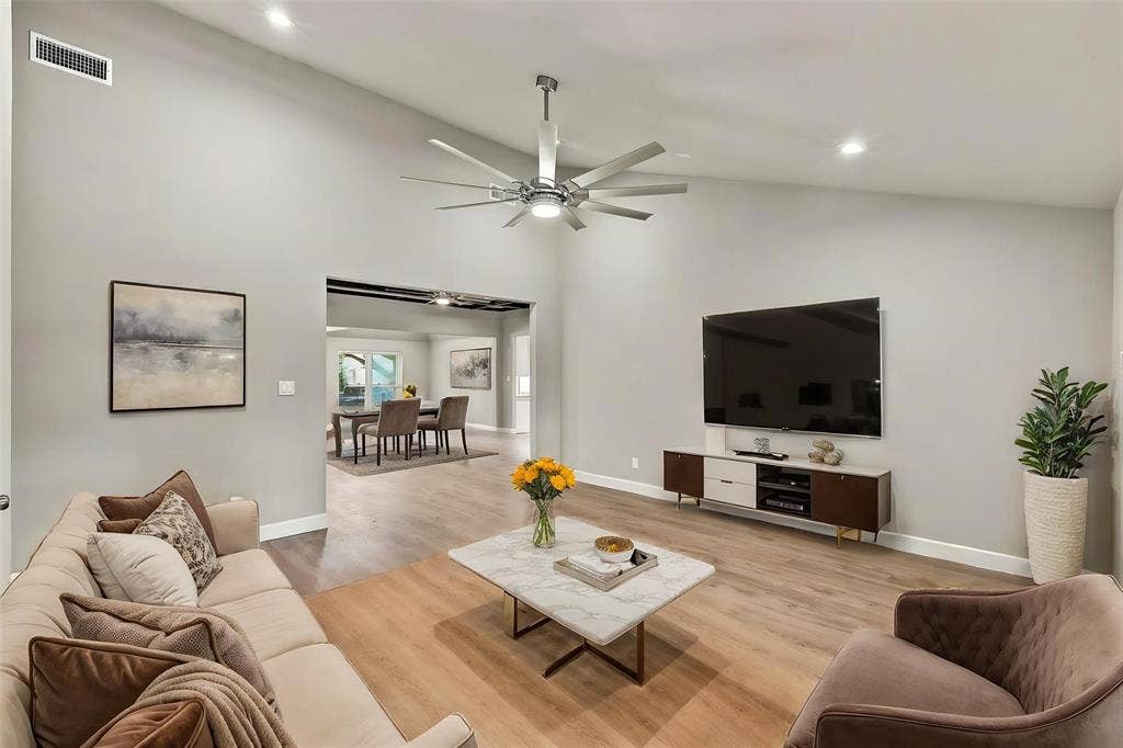 Virtually staged secondary living area