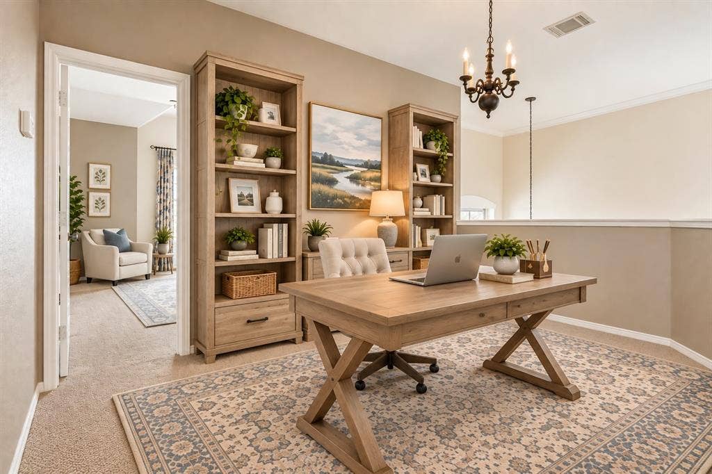 4237 Shores Court, Fort Worth, TX 76137 Virtually Staged Office/Nook