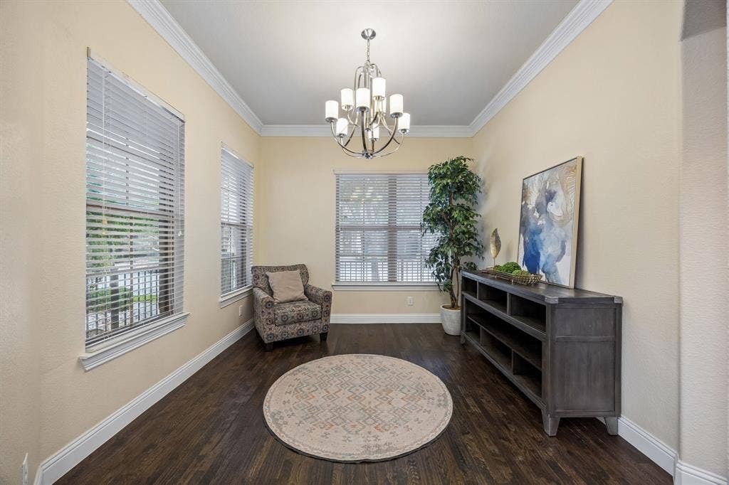 Dining area being used as a sitting room