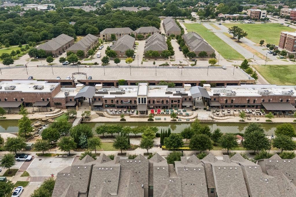 Ariel view of River Walk and restaurants