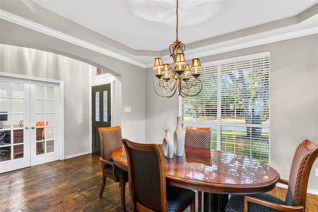2185 Goliad Circle, Frisco, TX 75033 Formal dining gives this home a bright entrance