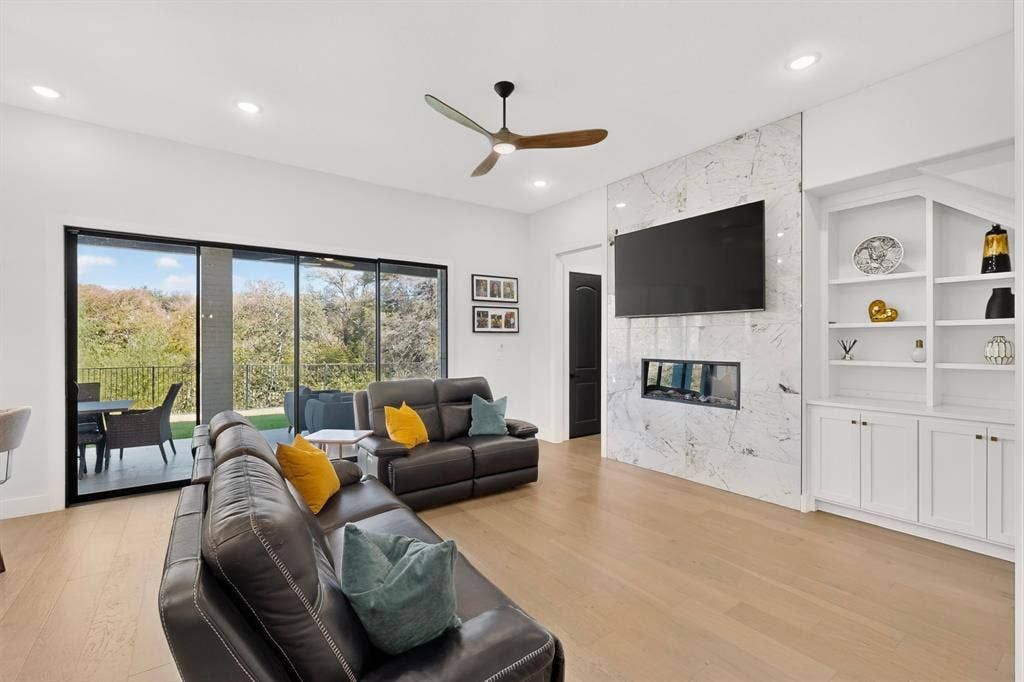 2519 Tamaron Cove, Cedar Hill, TX 75104 Hardwood-finish flooring, recessed lighting, and a ceiling fan