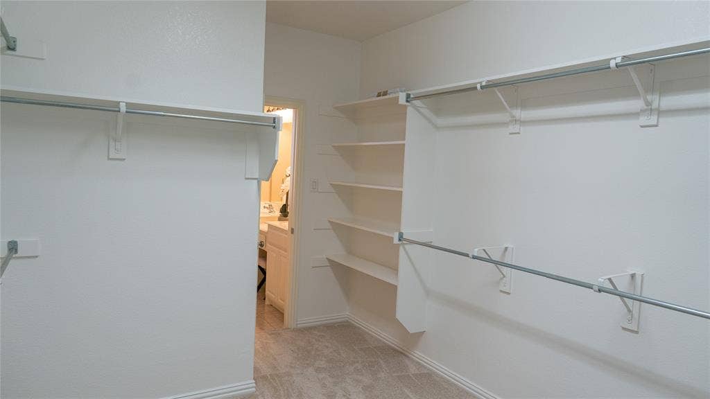 Large walk-in closet in primary bath