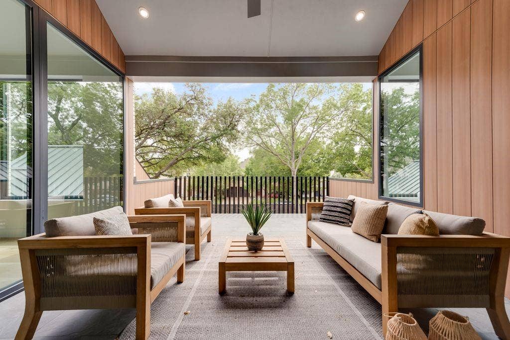 4103 Saranac Drive, Dallas, TX 75220 A private balcony extends the living space and offers an elevated outdoor retreat; affectionately coined "The Treehouse".