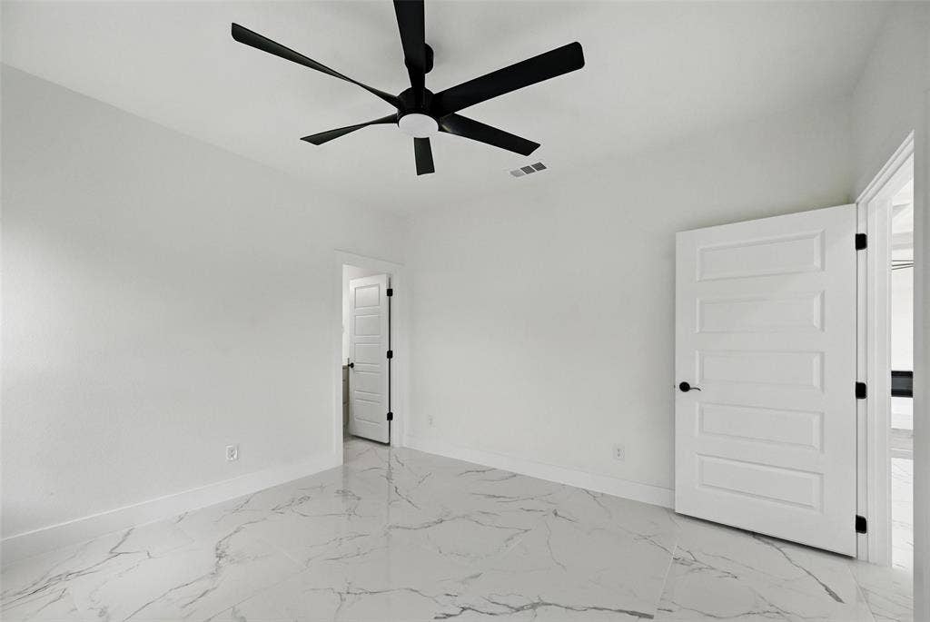 White interior walls with a matte finish
