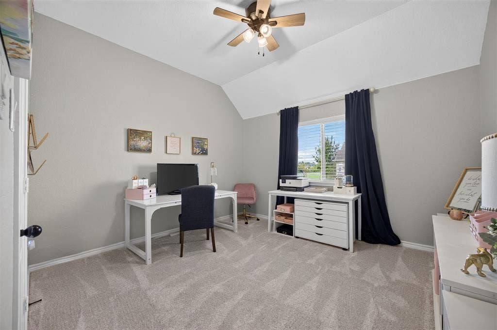 225 Diamond Rose Drive, Burleson, TX 76028 Fourth bedroom with walk-in closet, currently set up as a craft room