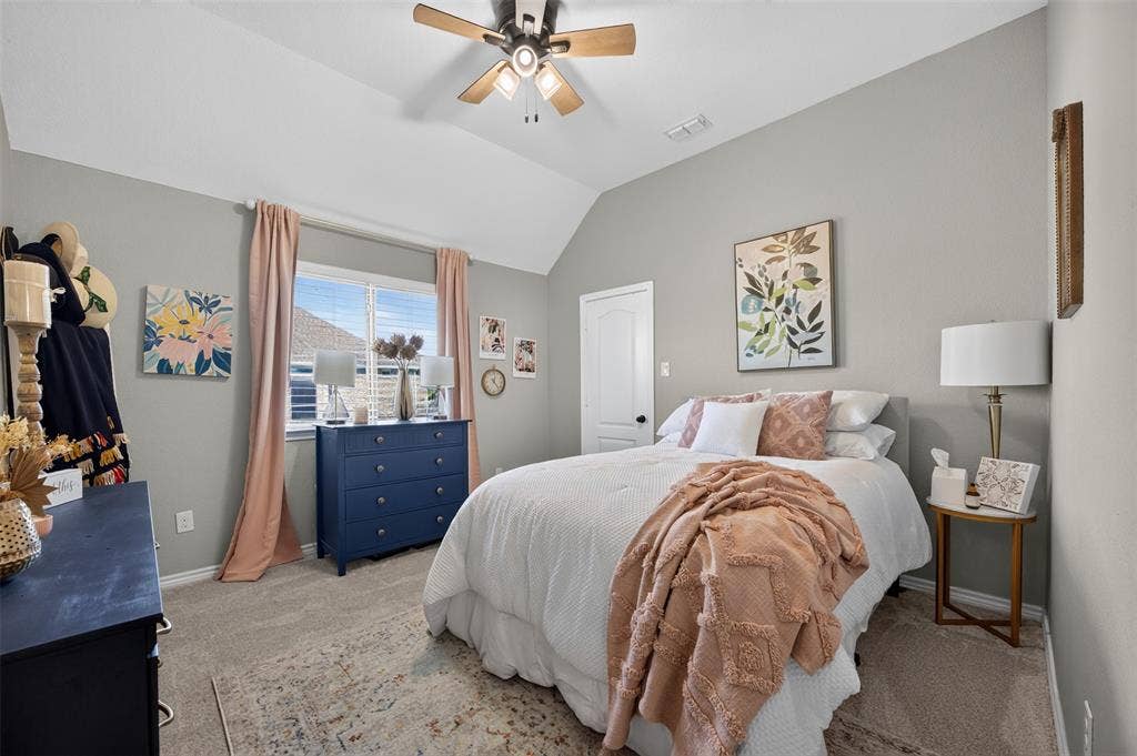 225 Diamond Rose Drive, Burleson, TX 76028 Guest bedroom with walk-in closet