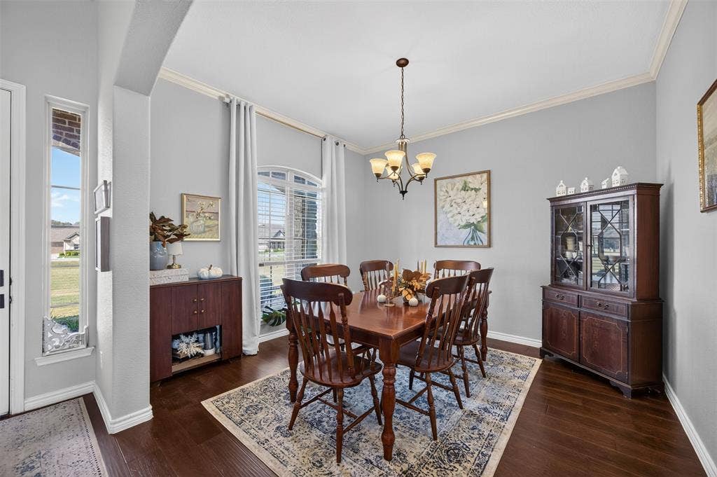 225 Diamond Rose Drive, Burleson, TX 76028 Formal dining room off the entry