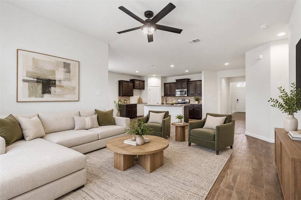 9005 Fescue Drive, Fort Worth, TX 76179 Open-concept layout. Virtually staged.