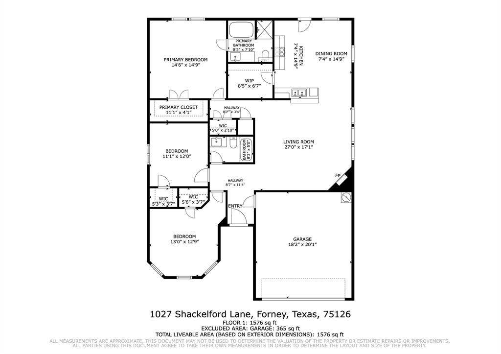 9005 Fescue Drive, Fort Worth, TX 76179 Floor plan