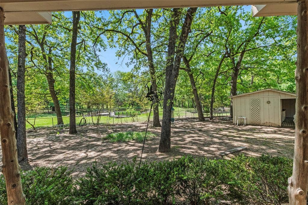 125 Harrell Street, Gun Barrel City, TX 75156 Fenced backyard, view from back patio of main home
