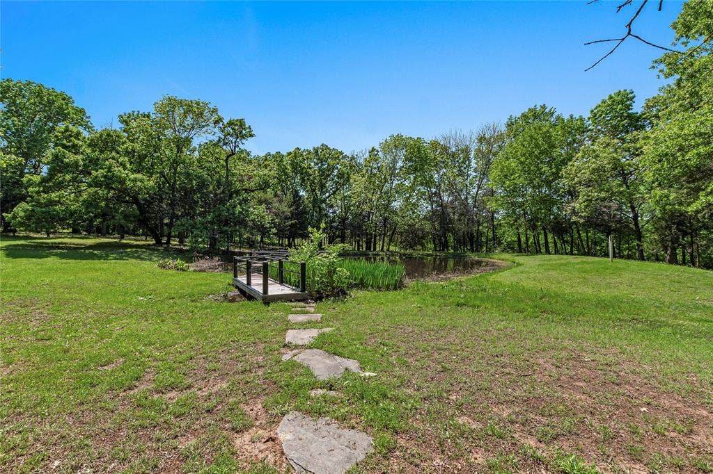 125 Harrell Street, Gun Barrel City, TX 75156 View of pond from back yard of main house