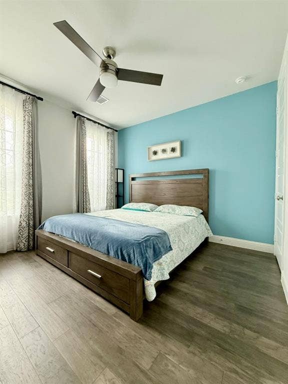 Wood-finish flooring throughout