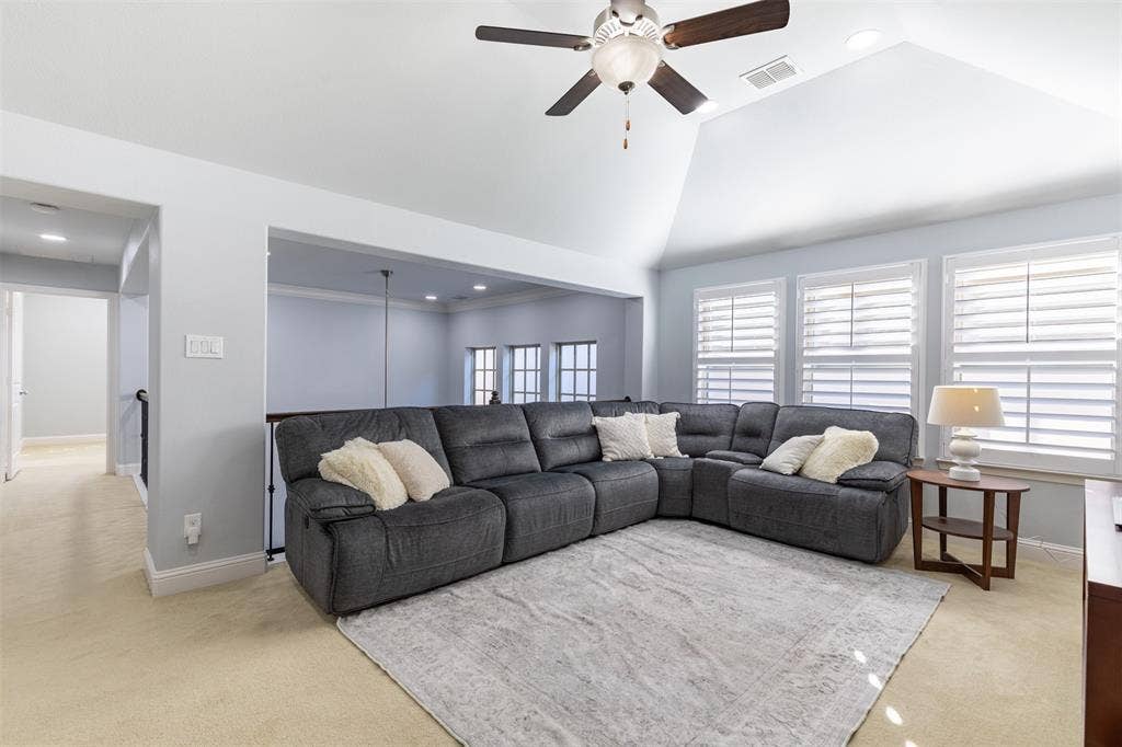 Game room with natural light.