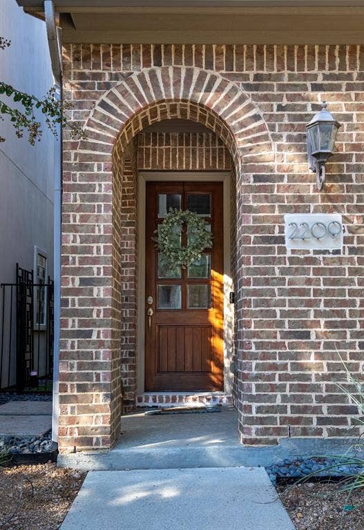 Covered entry welcomes you inside.