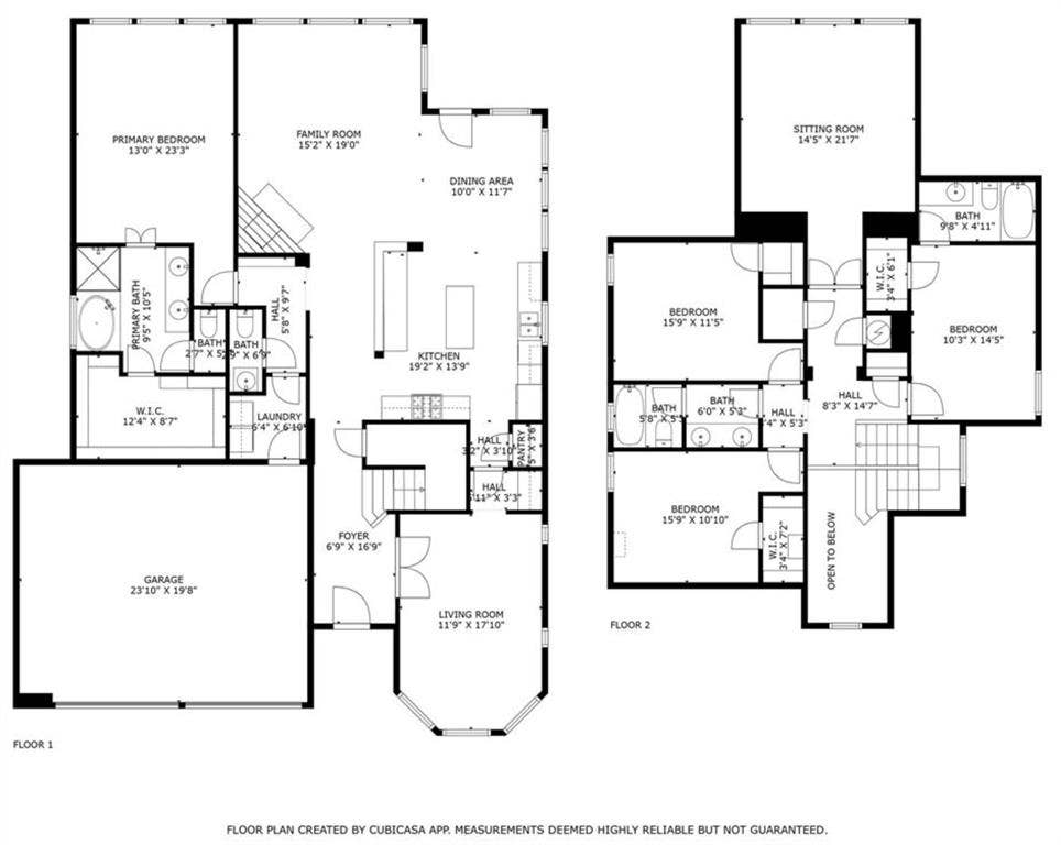 1905 Canyon Wren Drive, McKinney, TX 75071 Floor Plan - room measurements reliable but not guaranteed
