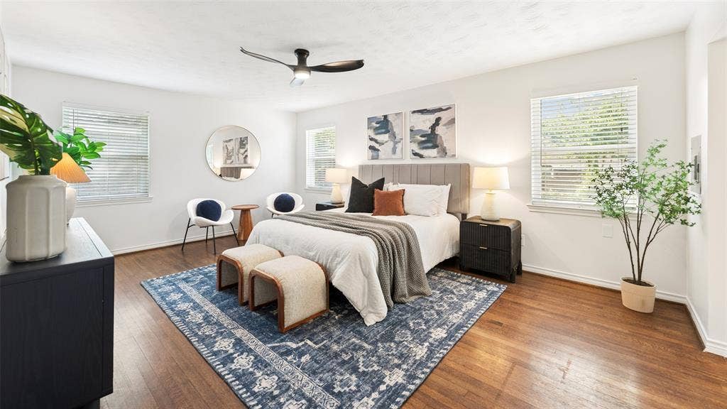 Spacious master bedroom.