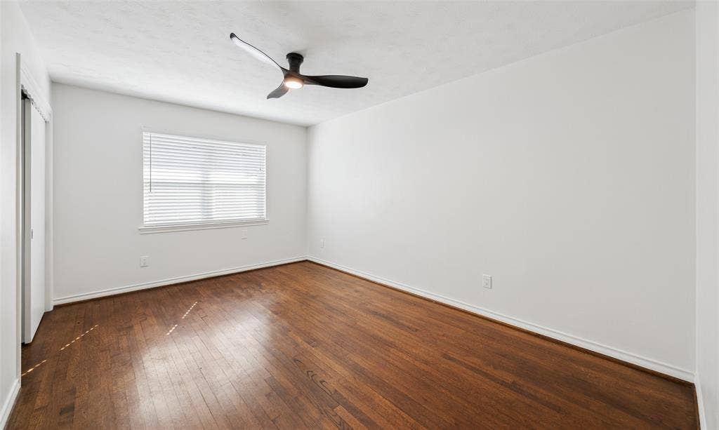 refinished hardwood floors.