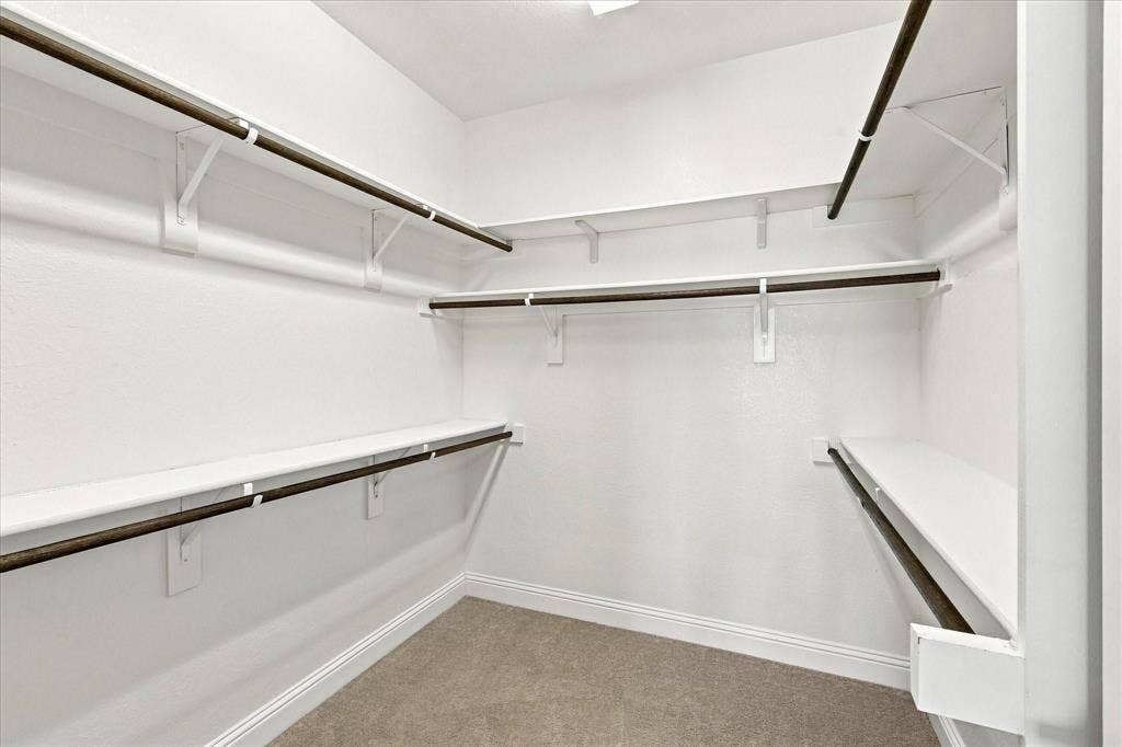 Spacious walk-in closet