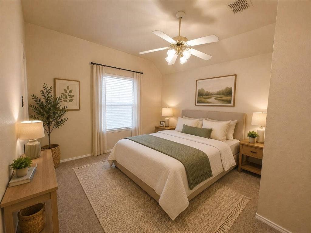 1114 Hidden Creek Drive, Allen, TX 75002 Recessed lighting and ceiling fan with integrated light fixture