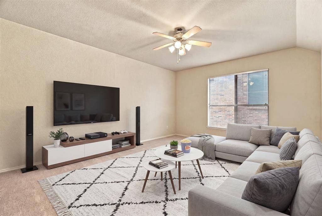4220 Boxwood Drive, Denton, TX 76208 Virtually staged to show what you can do with this game room or media room