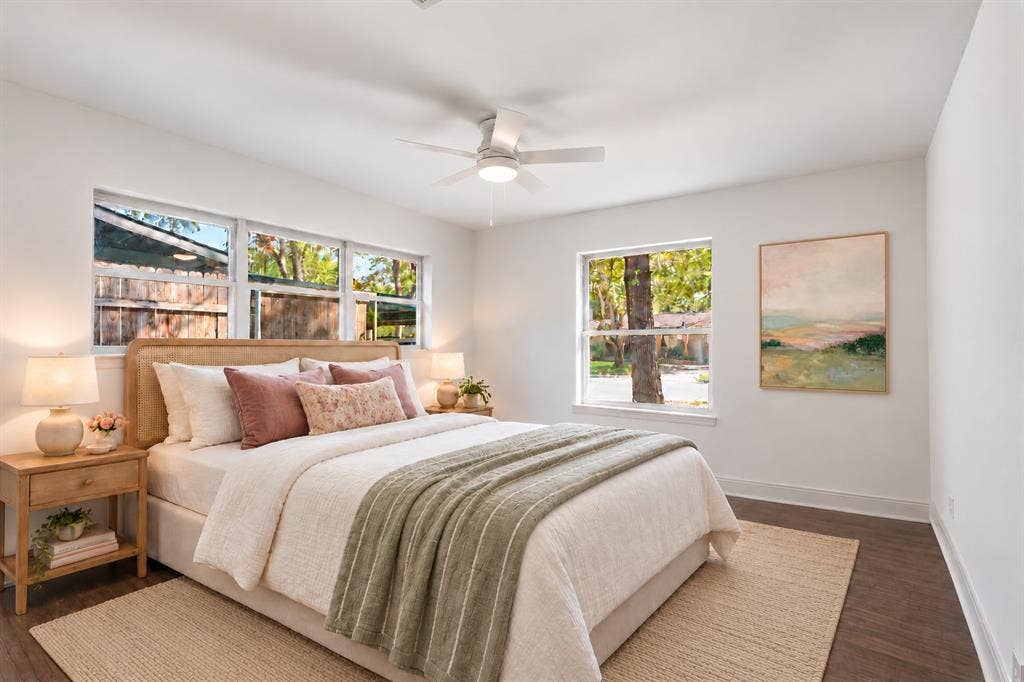 Virtually staged second bedroom