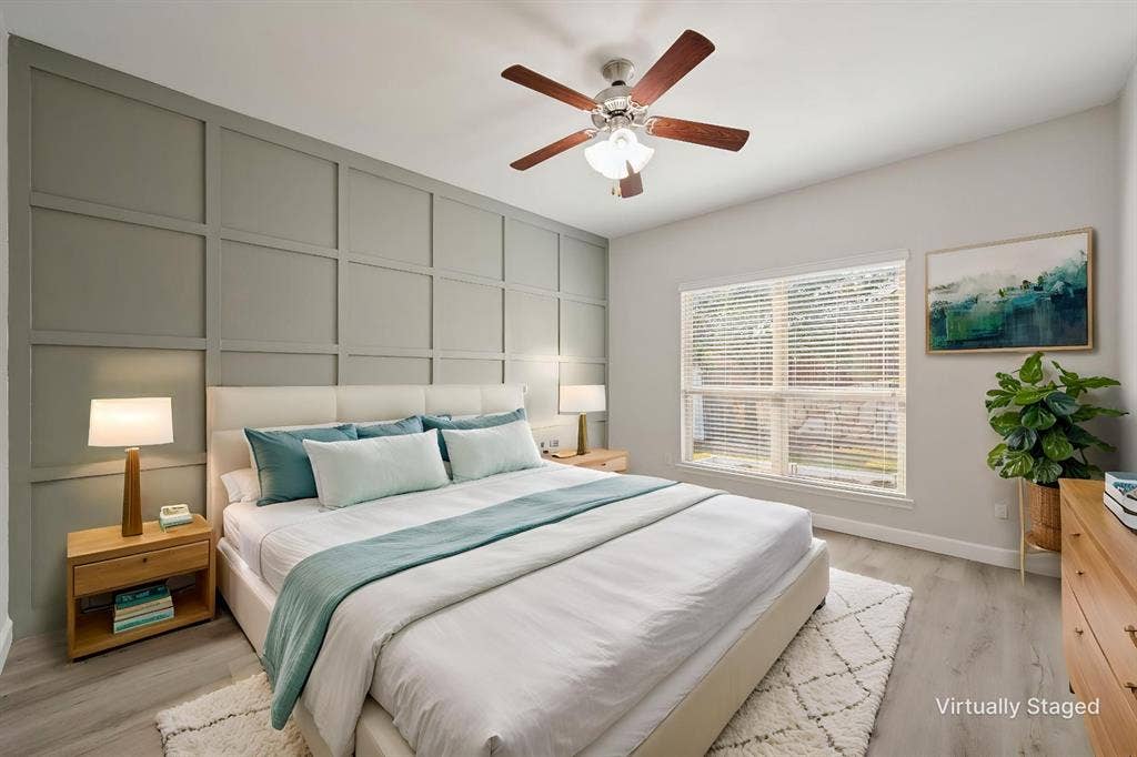 9801 Moccasin Creek Lane, McKinney, TX 75071 Accent wall with panel molding