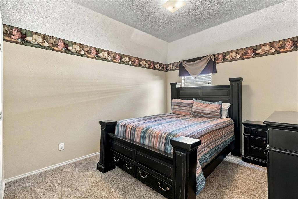 103 Deerpath Road, Hickory Creek, TX 75065 Textured carpeting, neutral wall paint, and a decorative border