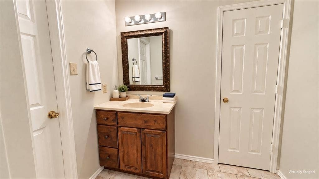 Upstairs sink area