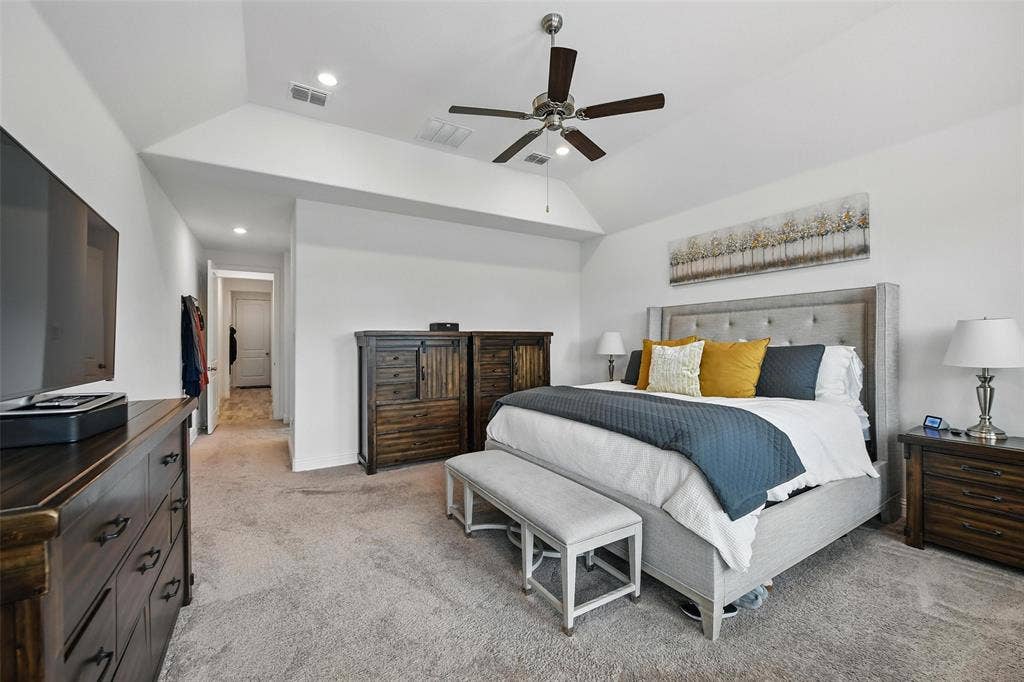 On the first floor and separate from other bedrooms