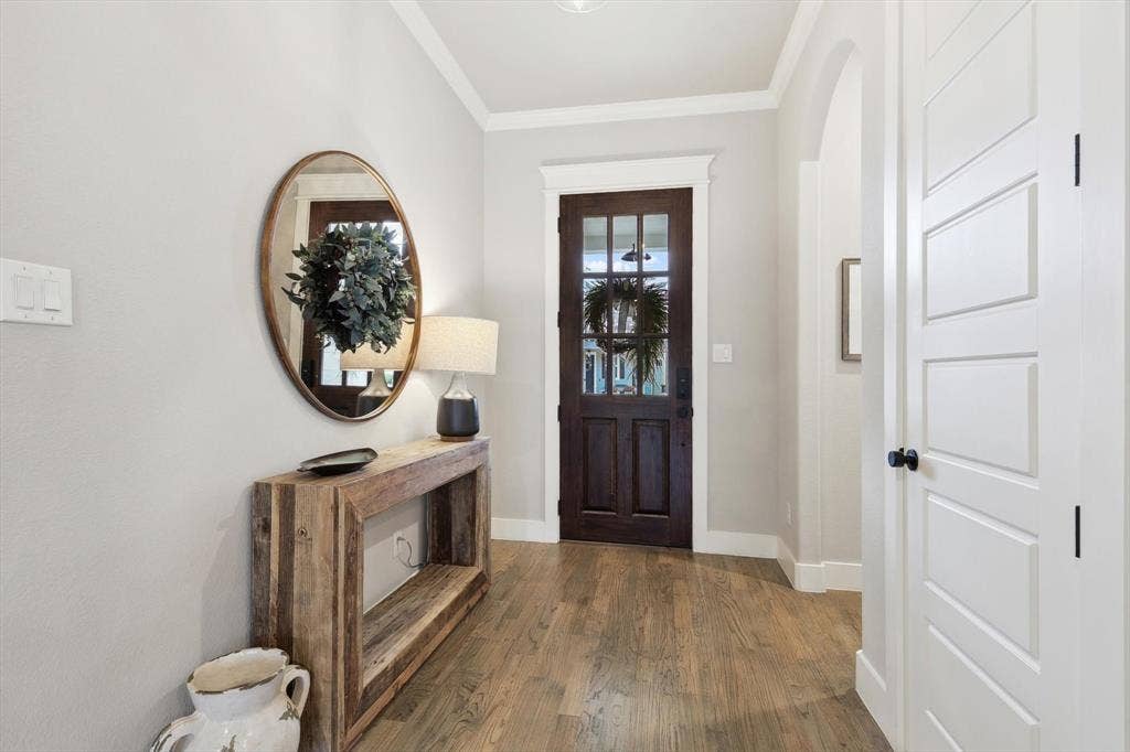 Hardwood-style flooring throughout