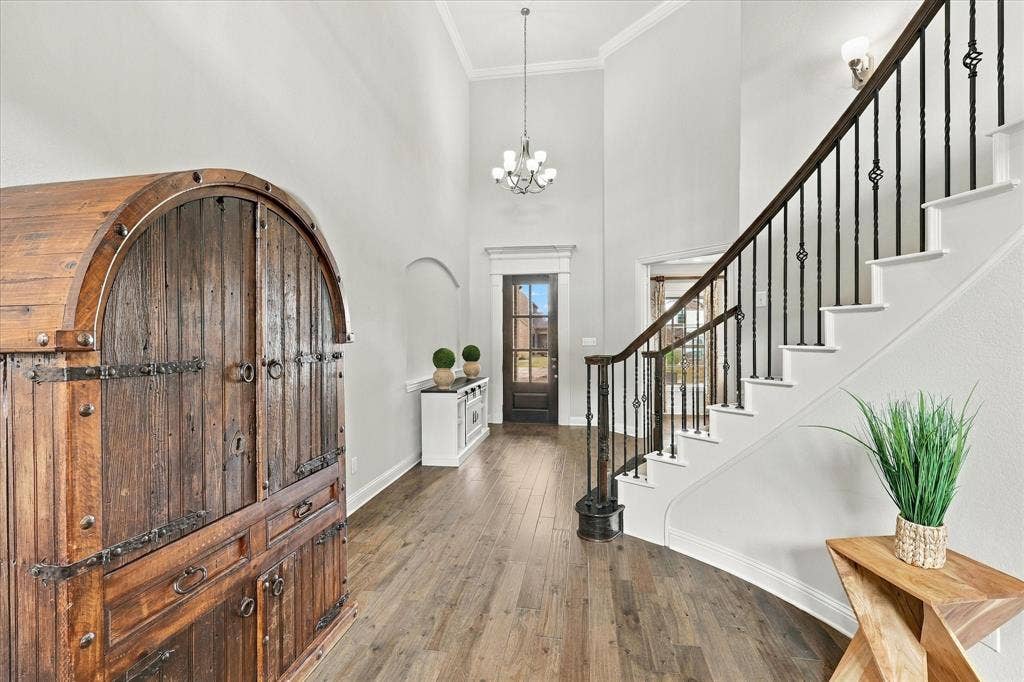 A view toward the front door