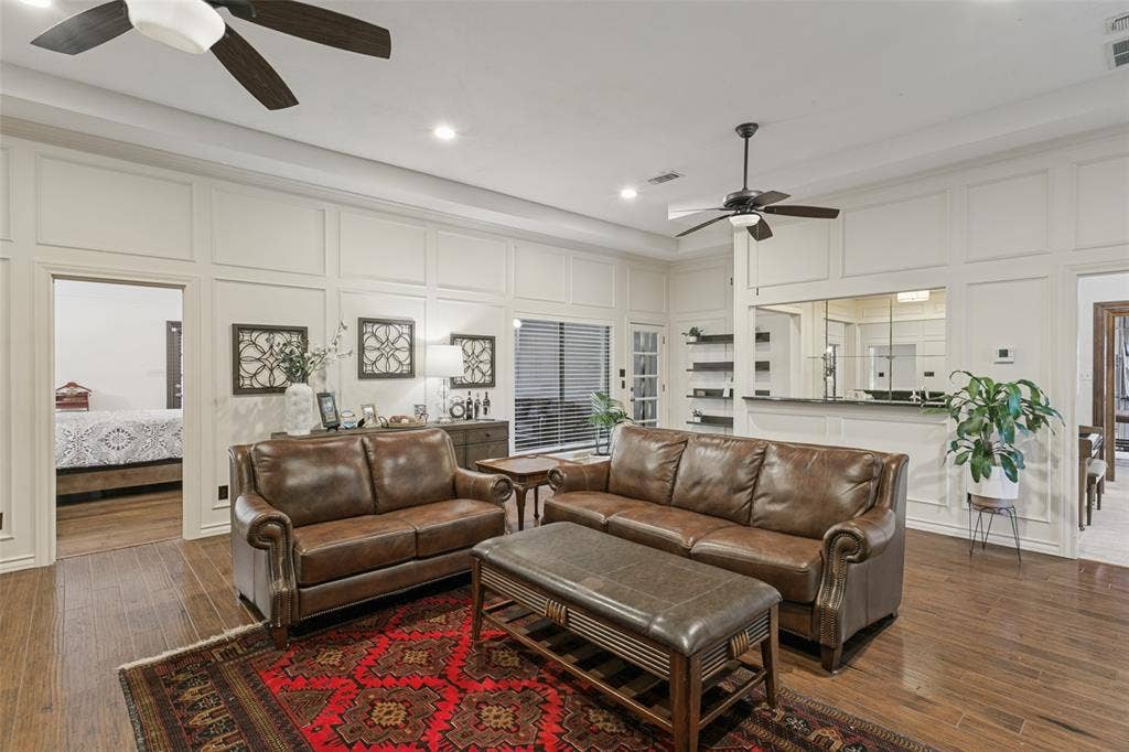 6801 Bellaire Court S, Benbrook, TX 76132 Primary bedroom and solarium located off of the living area
