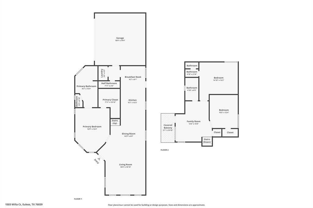 1503 Milla Court, Euless, TX 76039 Floor plan