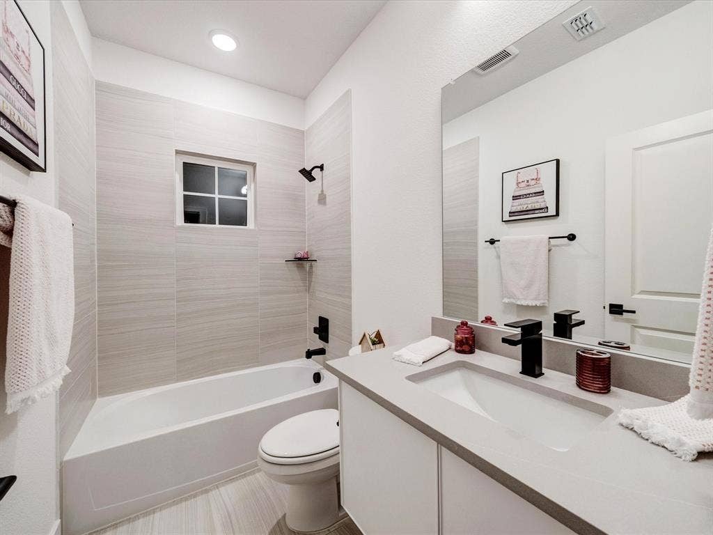 2313 Peters Colony Drive, Little Elm, TX 75036 Full bath featuring shower / tub combination and vanity