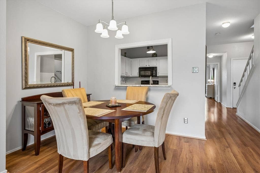 14277 Preston Road, #1028, Dallas, TX 75254 Large closet under stairs & laundry room down hallway off kitchen