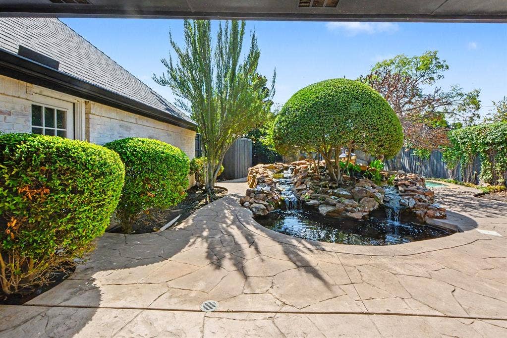 18824 Fortson Avenue, Dallas, TX 75252 Koi pond with waterfall