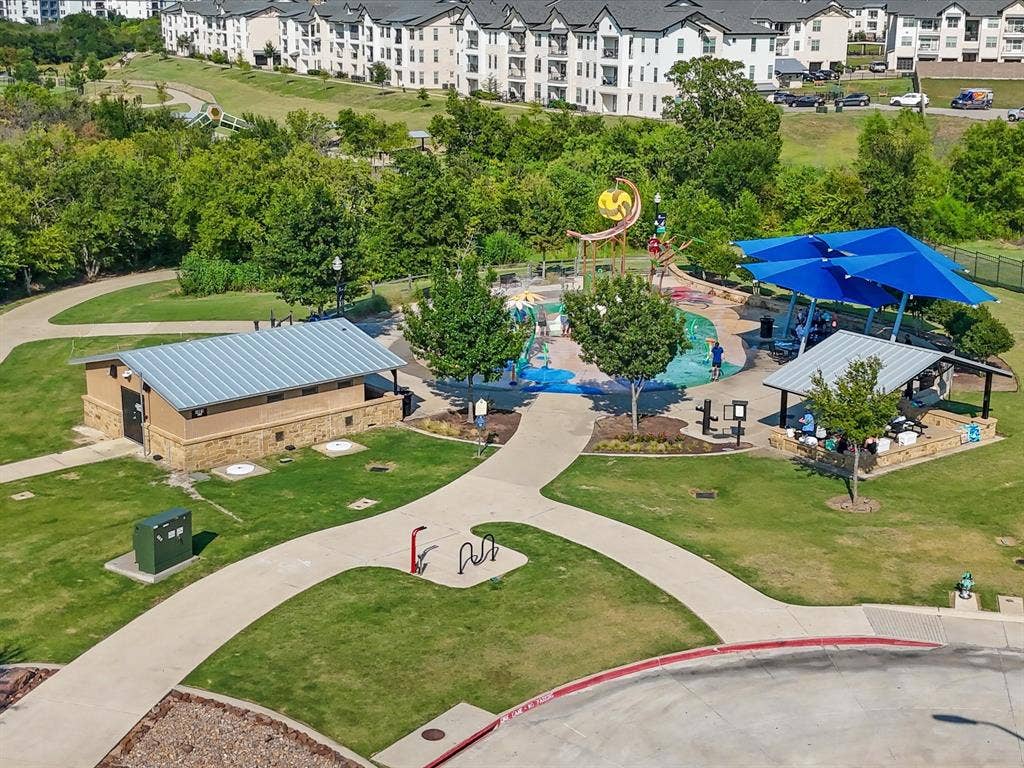 View of McCord splash park less than a mile away.