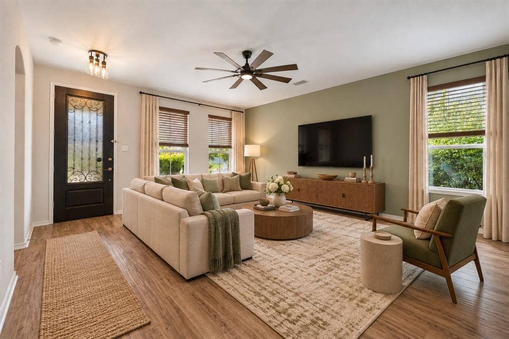 1409 Ellis Lane, Aubrey, TX 76227 Living Room—Virtually Staged