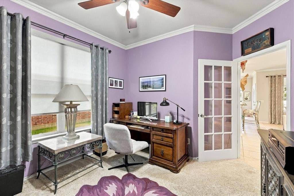 1118 Imperial Valley Lane, Frisco, TX 75036 Private office with French Doors