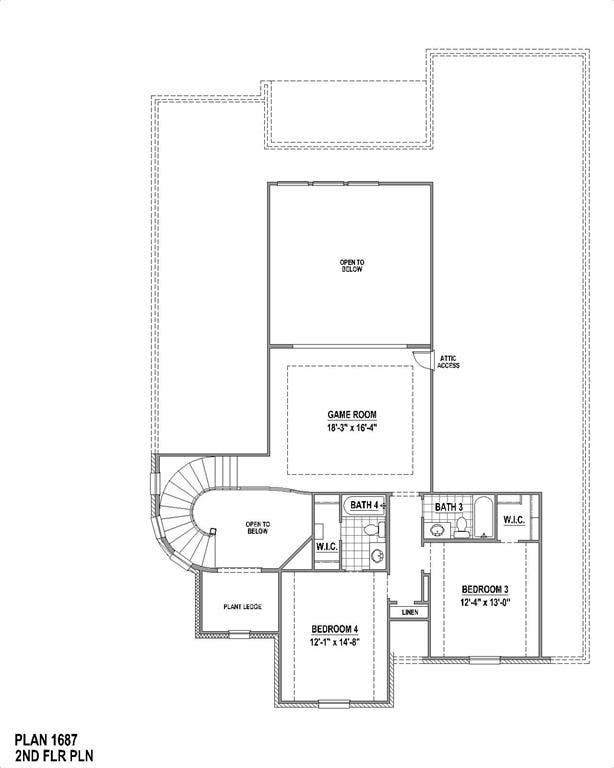 2035 Rustic Wood Lane, Midlothian, TX 76065 2nd level floor plan