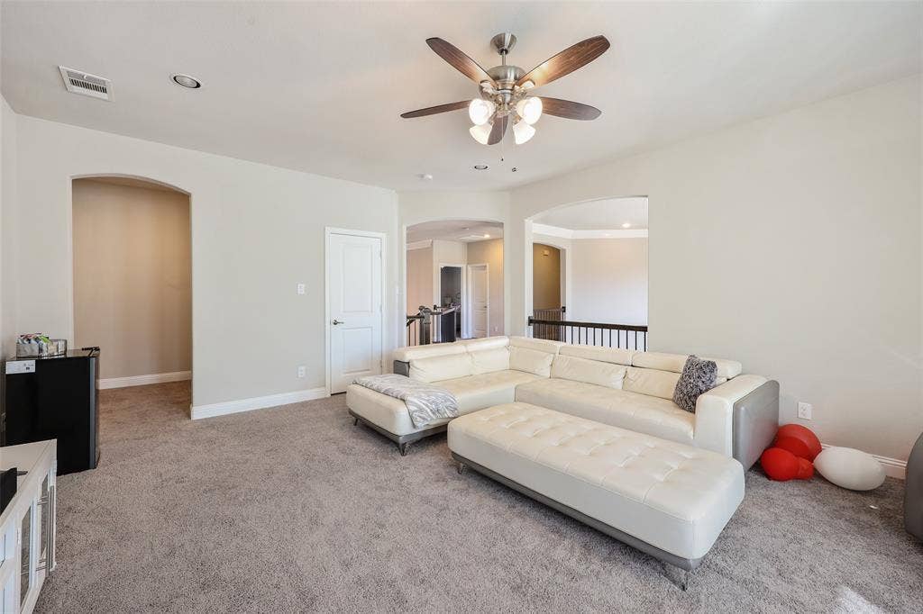 1800 Shavano Way, Prosper, TX 75078 Upstairs living or game room with side cubby play area