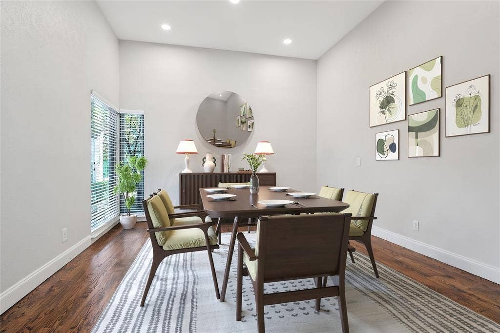 17411 Oakington Court, Dallas, TX 75252 Spacious Dining Room opens to the Living Room.