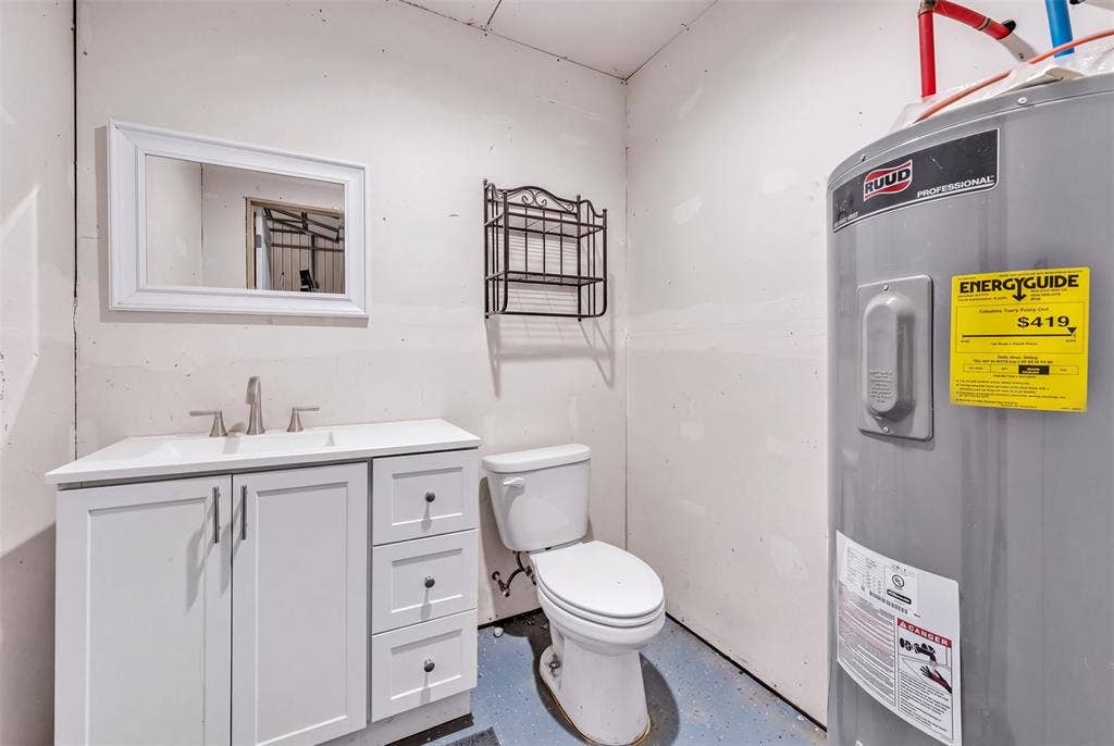 Half Bathroom in Shop