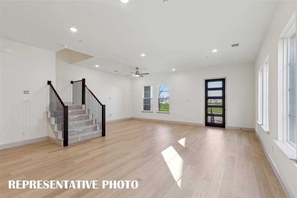 1401 Rooted Road, Frisco, TX 75033 Welcome into your beautiful, light, bright and spacious lock and leave townhome! REPRESENTATIVE PHOTO